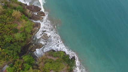 blue sea and sturdy cliffs