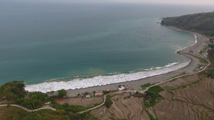 the natural beauty of the blue sea and beautiful land