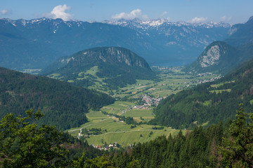 Obraz premium View from Vodnikov Razglednik in Alps, Slovenia