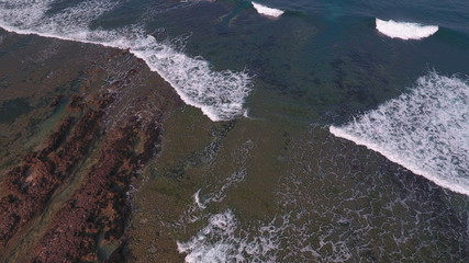 beautiful waves split into two parts