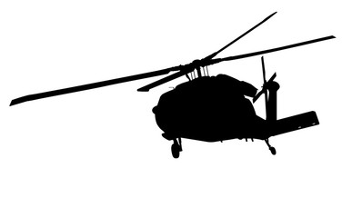 Fototapeta na wymiar Helicopter detailed silhouette. Vector EPS 10