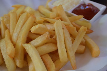 french fries stick of tasty food