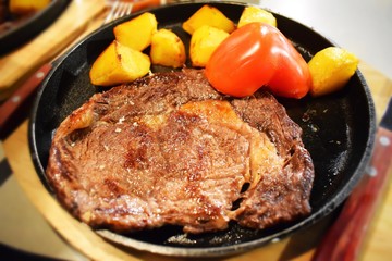 meat on a pan