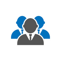 Businessmans icon in trendy flat style isolated on white background. Leadership symbol for your web site design, logo, app, UI. Vector illustration, EPS10.