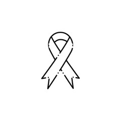 ribbon awareness vote line style icon