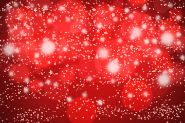 roter weihnachtlicher Hintergrund mit Lichtern und Sternen 