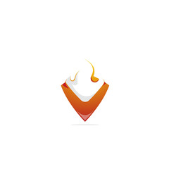 Vector logo design,shield and fire