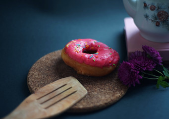 christmas cookies and candle