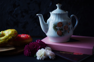 teapot and cup of tea