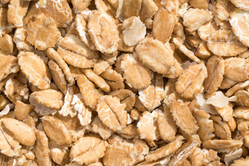 Close up shot of breakfast cereals on a pile