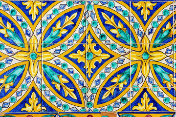 Great for textures Andalusia style wall Azulejos tiles background