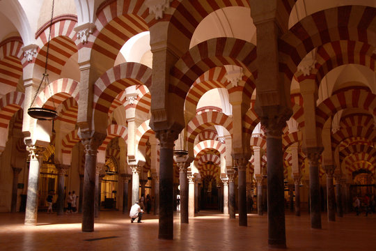 Inside the Mosque of Cordoba, Spain