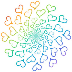 Stunning Mandala Art isolated on white background. Very beautiful rainbow design for decorating, wallpaper, backdrop, fabric and etc.