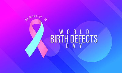 Vector illustration on the theme of World Birth Defects Day on March 3rd.