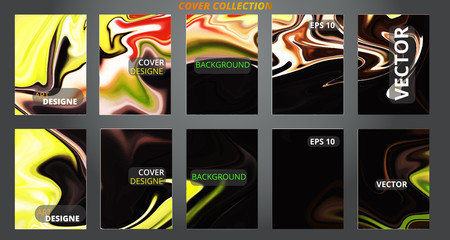 Set abstract marble modern designe.Splash acrylic colored bright liquid.With copy space.For sale flyer,cover,presentatiton,print,business cards,calendars,invitations,sites,packaging. Copy space. 