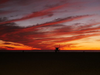 Naklejka na ściany i meble Sunset in Venice Beach, California