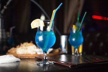 Alcoholic blue cocktails