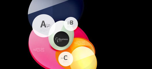 Info graphics circles background. Success icon symbol. Vector info graphic design. Creative vector element. Decoration element