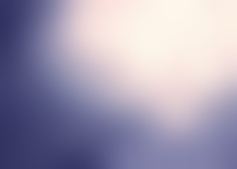 Iridescent cloudy sky defocus abstract empty illustration. Deep blue violet shades and soft light pattern. Blurred background. 