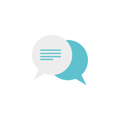 social media speech bubbles flat style icon