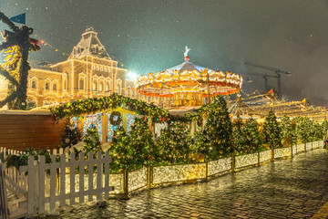 Photo at the Christmas fair in Moscow, Moscow city, Russia