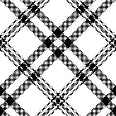 Simple black white check plaid seamless pattern