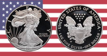 US dollar silver eagle proof