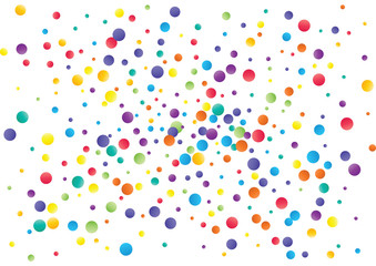 Festive color round confetti background. Abstract frame confetti texture for holiday, postcard, poster, website, carnivals, birthday and children's parties. Cover confetti mock-up. Wedding card layout