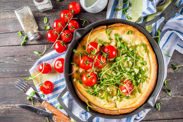 Savory vegan dutch baby baked pancake