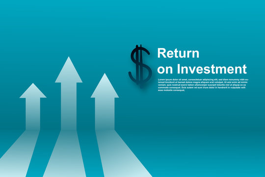 arrow infographic, roi return on investment.