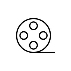 Film Reel Vector Line Icons of Network and Communication. Pixel perfect.