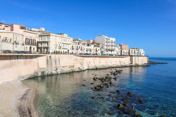 Obraz premium View of Syracuse city on Sicily island in Italy