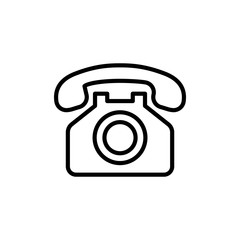 Retro Telephone Vector Line Icons of Network and Communication. Pixel perfect.