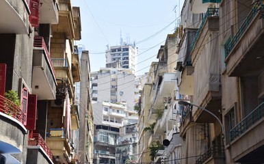 Fototapeta na wymiar Mar Mikhael Neighborhood Street View, Beirut, Lebanon