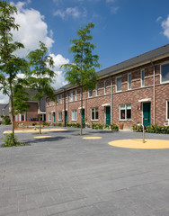Biddinghuizen. Modern Dutch architecture. Houses. Residential housing. Netherlands. Flevopolder
