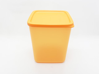 Colorful Artistic Modern Plastic Food Container for Kitchen Snack or Seasoning Storage Appliances in White Isolated Background