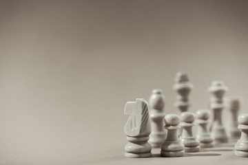 Wooden chess pieces