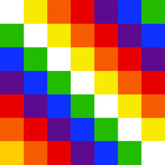 Vector flag of Bolivia isolated. Symbol of Vifala indigenous people. Official Bolivia flag.