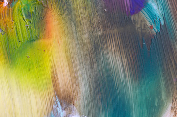 Hand drawn gouache painting. Abstract art background. Color texture.