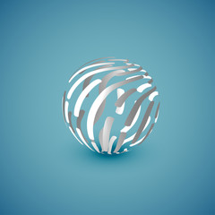 Abstract spehere globe, vector illustration