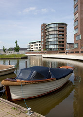 Fototapeta na wymiar Modern Dutch architecture. Apartments Steenwijk Netherlands