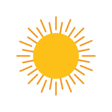 sun hot flat style icon