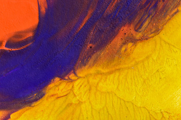 Hand drawn gouache painting. Abstract art background. Color texture.