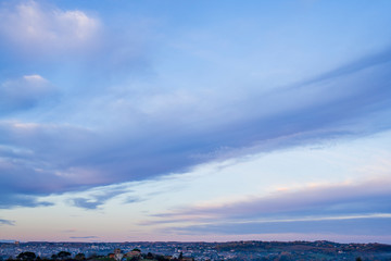 white and grey clouds in a blue sky