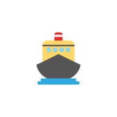 travel cruise flat style icon