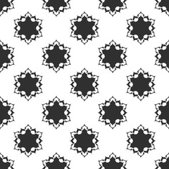 Seamless geometric vector pattern with stars. Abstract geometrical background.