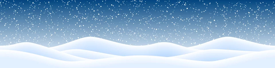 Abwaschbare Fototapete Weihnachtslandschaftshintergrund mit Schnee © picoStudio