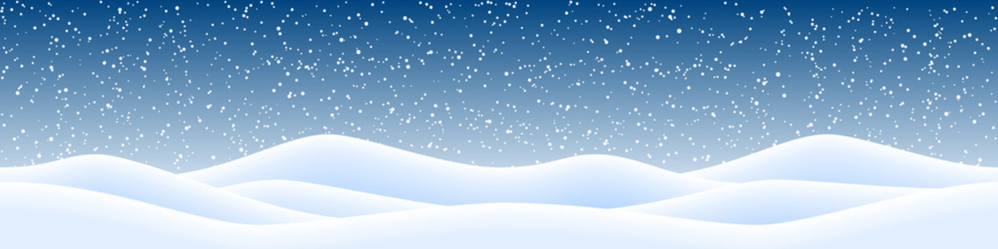 christmas landscape background with snow