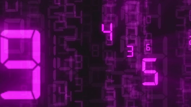 Abstract binary background, number streams, matrix effect.