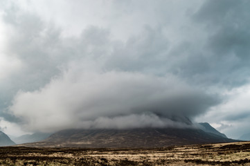 Buachaille Etive Mor shrouded in cloud